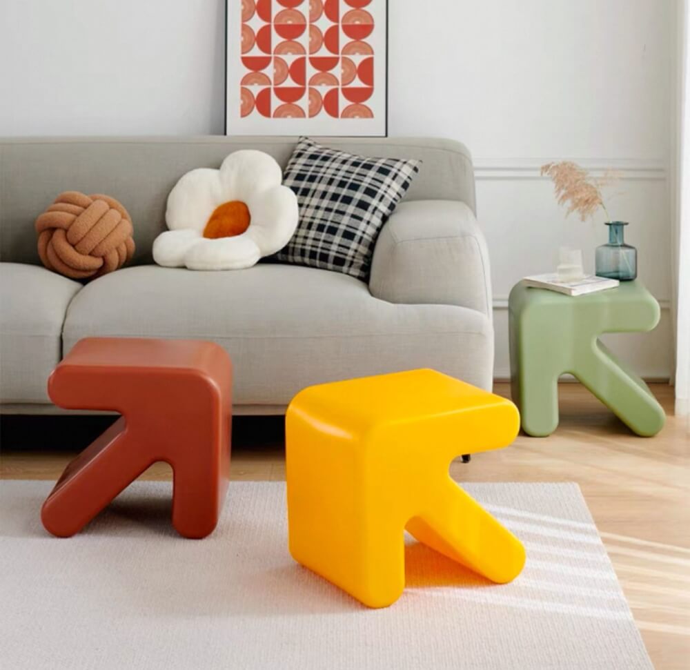 สตูลพลาสติก MY DOLLS HOUSE ARROW สีเหลือง_4
